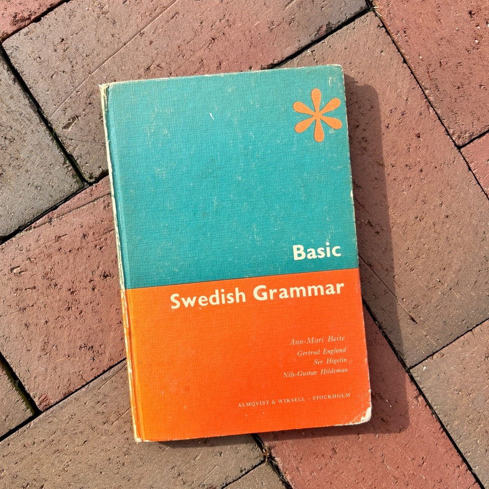 1966 Basic Swedish Grammar Beite Stockholm Sweden Mid Mod Cover Language Study